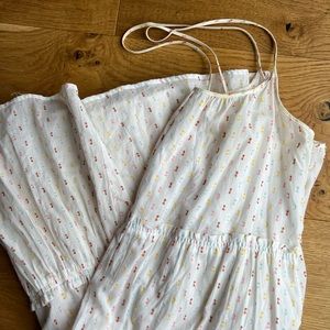 Madewell Rainbow-flecked white coverup dress